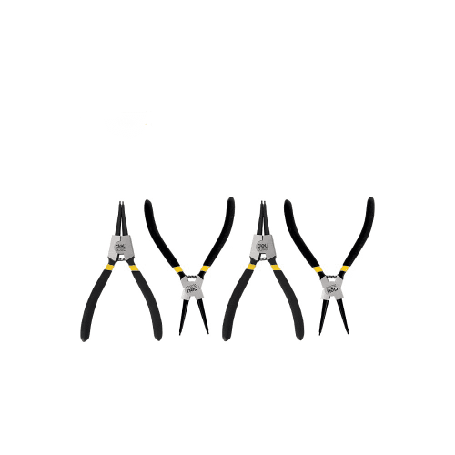 Съемники стопорных колец Deli YS EDL20521-4, 180 мм., набор 4 шт., желтый, черный