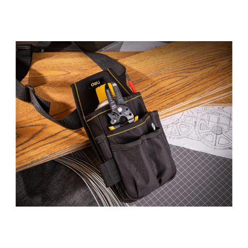 Сумка для инструментов поясная Deli YS EDL430003, 250х120х40 мм, ткань Oxford фото 4
