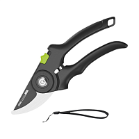 Секатор садовый Deli GS EDL-YL0002, 203 мм, черный