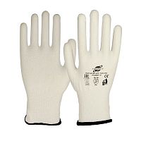 Перчатки полиэстеровые Arcticus, 13 кл. вязки, белый