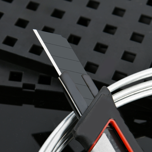 Нож строительный Deli YS DL4254, 18 мм, прорезиненная рукоятка фото 3