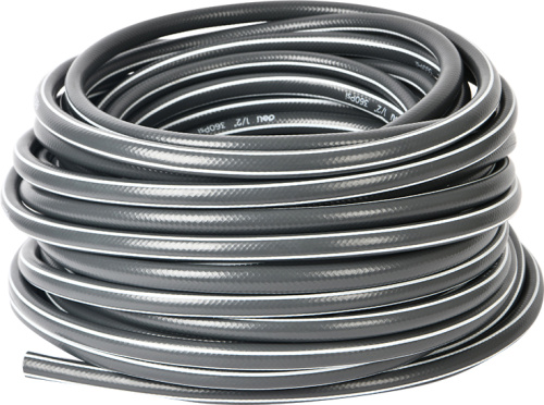 Шланг поливочный армированный четырёхслойный Deli GS EDL8072-30 1/2" ПВХ, 30 м, серый