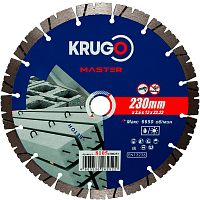 Круг алмазный по бетону "Krugo Master", 230 x 22,23 мм, сегментный
