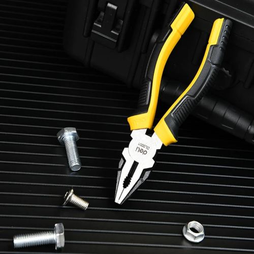 Плоскогубцы Deli YS EDL0001, 160 мм, 2-х компонентные рукоятки фото 6