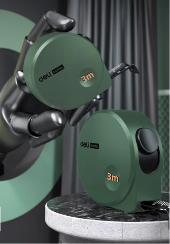 Рулетка Deli HS HT8316L 3 м/16 мм, Soft Touch, зеленый фото 3