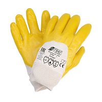 Перчатки трикотажные х/б с частичным нитриловым покрытием Nitras, манжет резинка