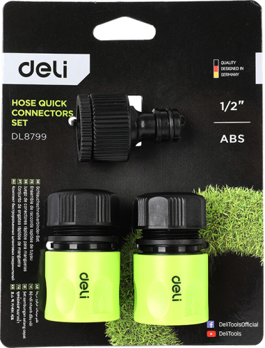Набор соединителей-коннекторов Deli GS EDL8799 1/2", 3 шт. фото 3
