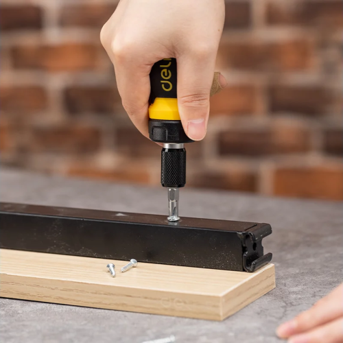 Двухсторонняя отвертка Deli YS EDL626010, с трещоткой, PH2+SL6 фото 7