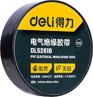 Изолента ПВХ Deli YS DL5261B черная, 18 мм x 20 м, 130 мкм