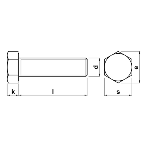 Болт шестигранный М10х60 мм, DIN 933/ГОСТ 7798-70, цинк, 1 кг фото 2