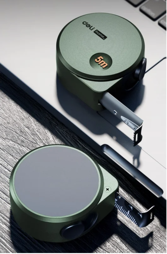 Рулетка Deli HS HT8519L 5 м/19 мм, Soft Touch, зеленый фото 3