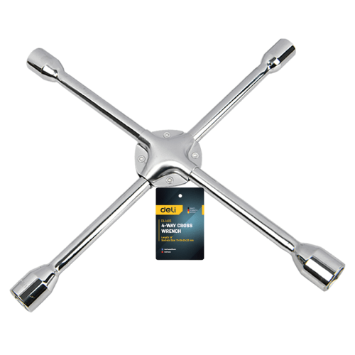 Ключ балонный крестообразный Deli YS EDL4416 17/19/21/22 мм, хромированный фото 2