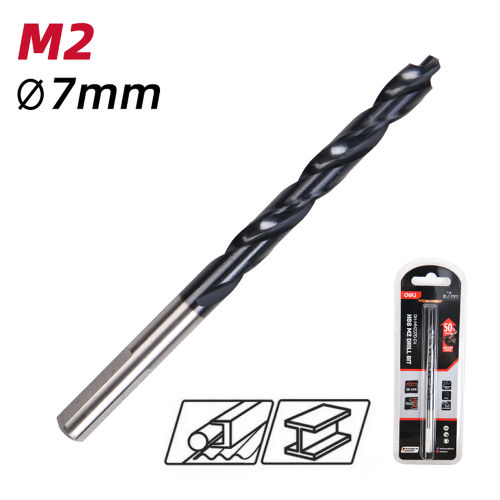 Сверло по металлу Deli RS EDH-MHZ070-E4, 7.0 мм, DIN 338, HSS-TiN фото 3