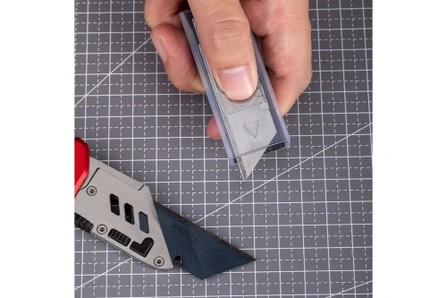 Нож строительный складной Deli RS EDL040 трапеция, 19T фото 14