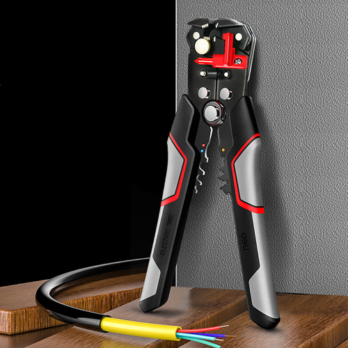 Съемник изоляции автоматический "Deli", 205 мм, черный, красный фото 4