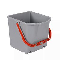 Ведро 18 л, серый, красный