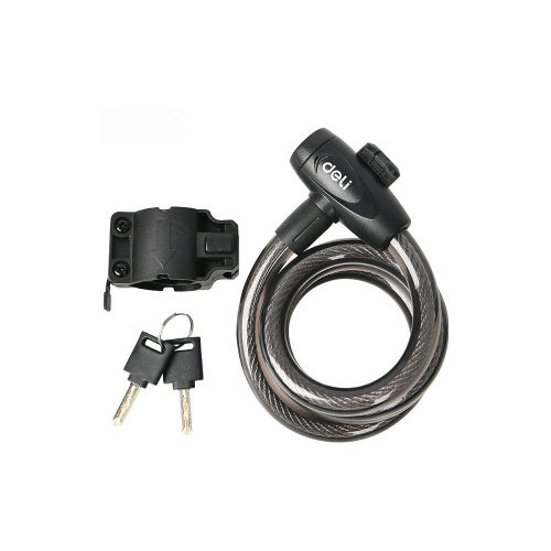 Замок тросовый велосипедный Deli YS EDL508063, 15х1200мм, ключи 2 шт