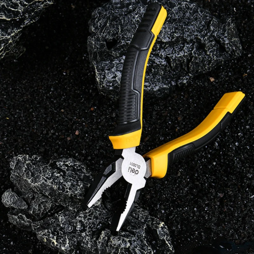 Плоскогубцы Deli YS EDL0001, 160 мм, 2-х компонентные рукоятки фото 4