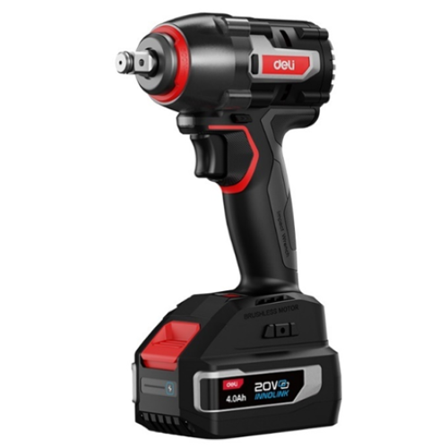 Аккумуляторный гайковерт Deli RS EDE231, 20 В, 500 Нм, 2 АКБ, 4 Ач, З/У 2А, коробка