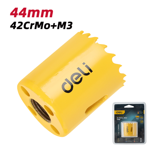 Коронка биметаллическая Deli YS EDH-SKK044-E1, 44 х 38 мм, М14 фото 2