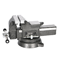 Тиски стальные Deli YS EDL2906Z, поворотные, с наковальней, 6"-150 мм