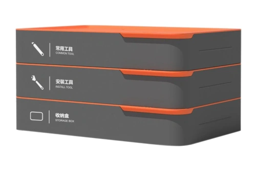 Набор ручного инструмента Deli HS H1001-ADE 15 предметов, бокс, H1001-ADE, Soft Touch, оранжевый фото 3