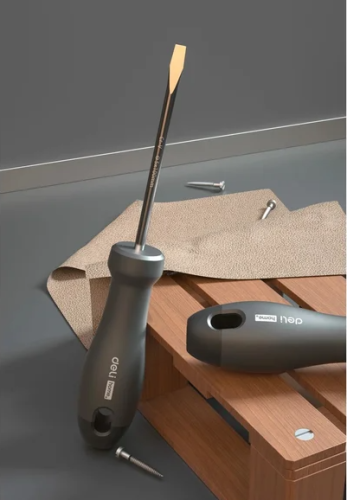 Набор отверток Deli HS HT1004 4 шт. (PH1x100,PH2x150,SL5x100, SL6x150), Soft Touch, черный фото 4