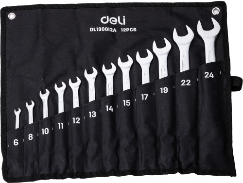 Набор ключей комбинированных Deli YS EDL130012A 6-24 мм, 12 шт.