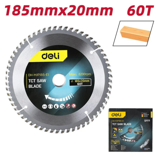 Диск пильный Deli YS EDH-MJP185-E1, 185 x 20 мм, 60Т фото 2