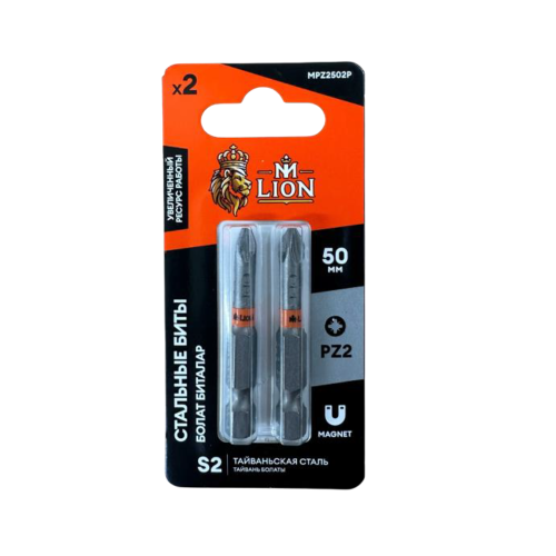 Бита M-Lion MSBPH2100-2, стальная, PH 2х100 мм, 2 шт/упак