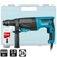 Перфоратор MAKITA HR2670FT, 800 Вт, 3.0 Дж, SDS-plus