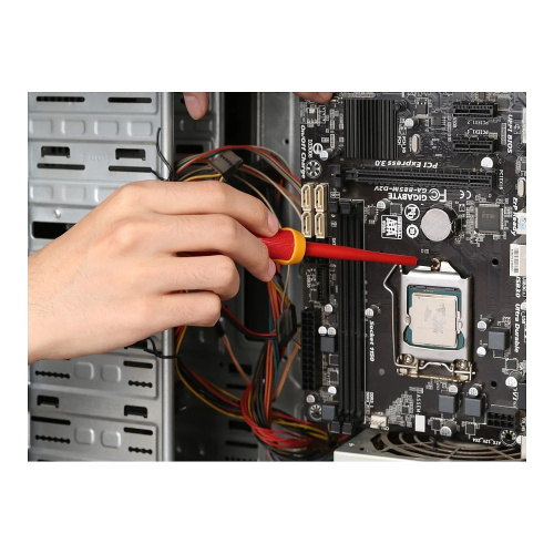 Отвертка Deli YS EDL5141001, диэлектрическая, SL4 x 100 мм фото 5 Отвертка Deli YS EDL5141001, диэлектрическая, SL4 x 100 мм фото 5