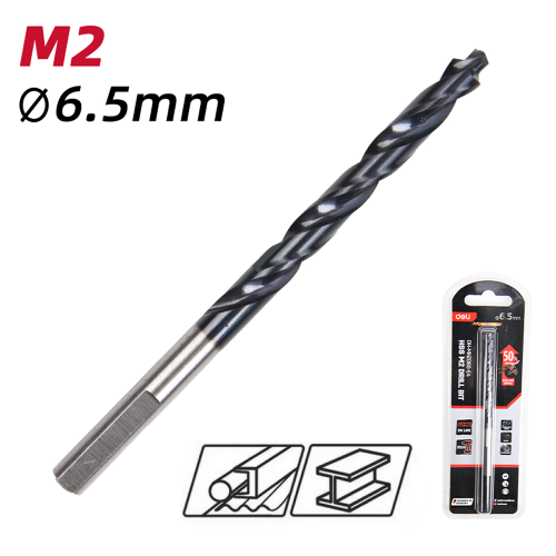 Сверло по металлу Deli RS EDH-MHZ065-E4, 6.5 мм, DIN 338, HSS-TiN фото 6