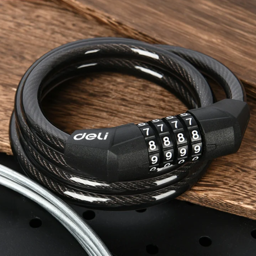 Замок тросовый велосипедный Deli YS EDL508051, 10 x 1200 мм, кодовый фото 3
