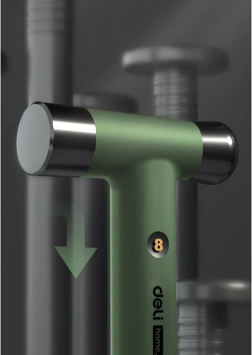 Молоток Deli HS EHT7008L 0.25 кг, Soft Touch, зеленый фото 4