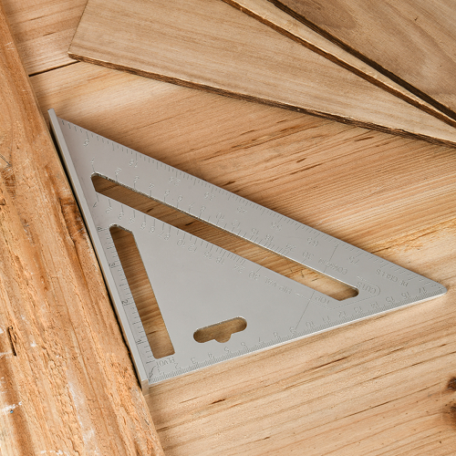 Угольник "Deli", 180 мм., металлический, серебристый фото 4