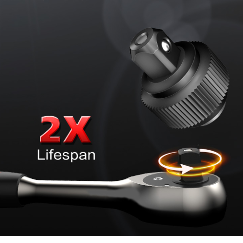 Набор инструмента 1/4", 3/8", 1/2" Deli RS EDQ45216, 216 предметов фото 7