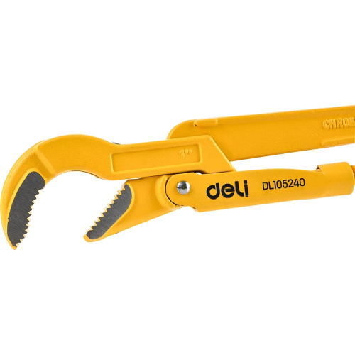 Ключ трубный Deli YS EDL105240 1", тип S, раскрытие губок 40 мм фото 2