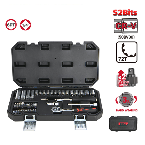 Набор инструмента 1/4" Deli RS EDQ41043, 43 шт фото 9