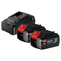 Комплект аккумуляторных батарей и зарядного устройства Deli RS EDE-CM20A4E, 2 АКБ, 4 Ач, З/У 2А