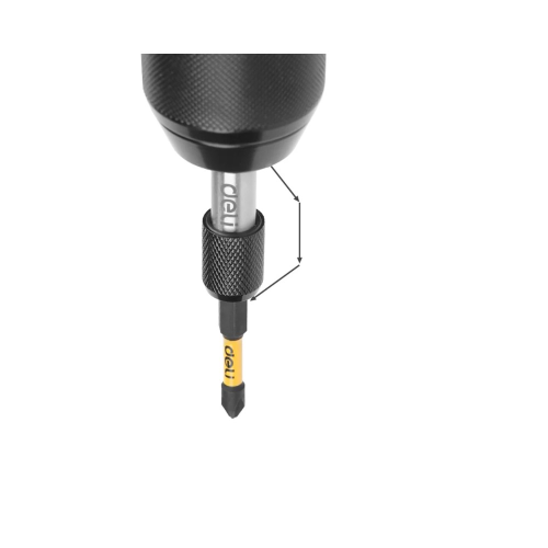 Держатель бит (насадок) Deli YS EDL107401, магнитный, набор 2 шт., 60 мм, 1/4", с фиксатором фото 7