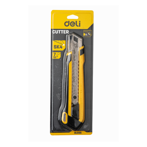 Нож строительный Deli YS EDL025, 25 мм, усиленный фото 3