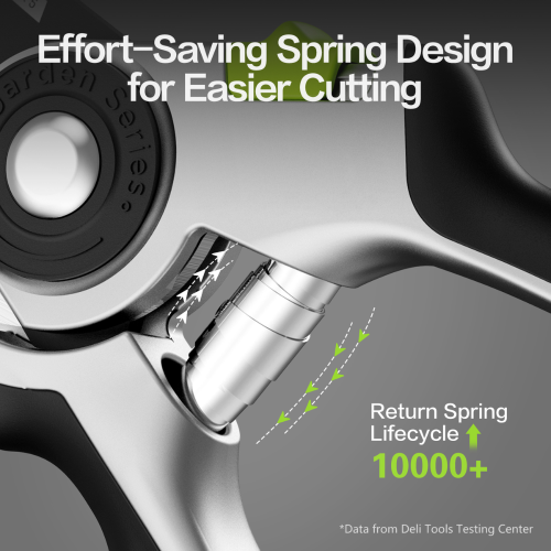 Секатор садовый Deli GS EDL-YL0006, 203 мм, серебристый/черный фото 7