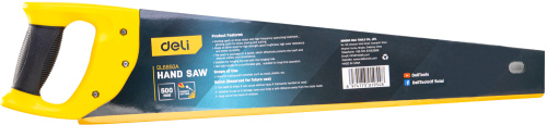 Ножовка Deli YS EDL6850A по дереву, 7 TPI, 500 мм фото 6