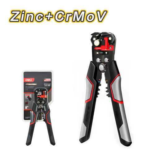 Съемник изоляции автоматический "Deli", 205 мм, черный, красный фото 5