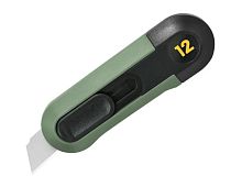 Нож строительный Deli HS HT4007L 80x25 мм, Soft Touch, зеленый