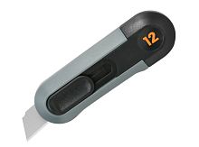 Нож строительный Deli HS EHT4007 80x25 мм, Soft Touch, черный