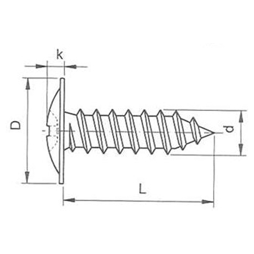 Саморез с прессшайбой, цинк, острый фото 2
