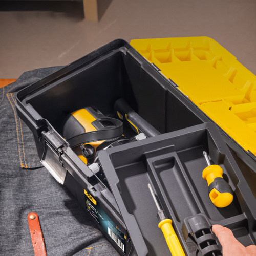 Ящик для инструмента Deli YS EDL-TC290 470x240x205 мм, пластм., металл. застежки фото 5