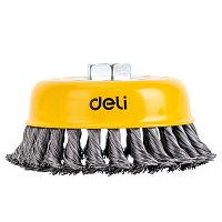 Щетка для УШМ Deli YS EDH-GSS125-E2, чашечная, проволочная, 125 мм